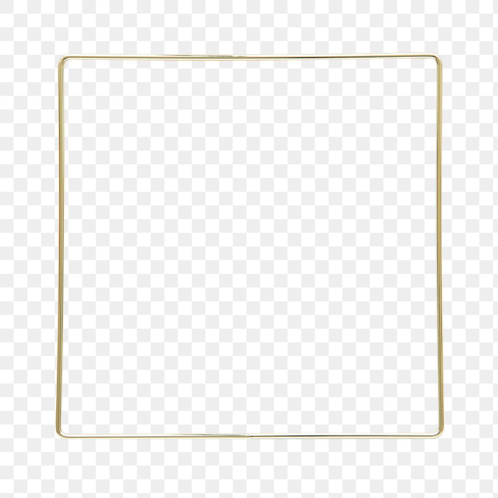 Gold frame png element, transparent background