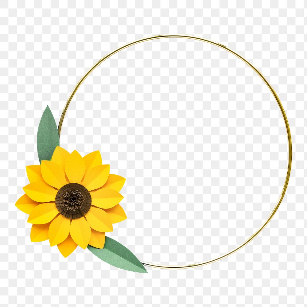 Gold frame png element, transparent background