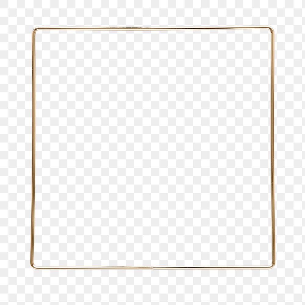 Gold frame png element, transparent background