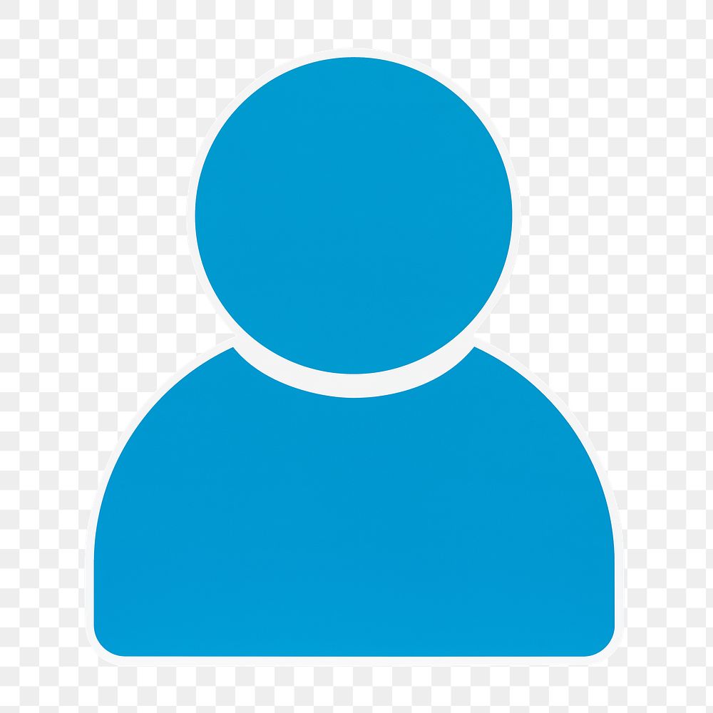 PNG Blue user profile account icon transparent background
