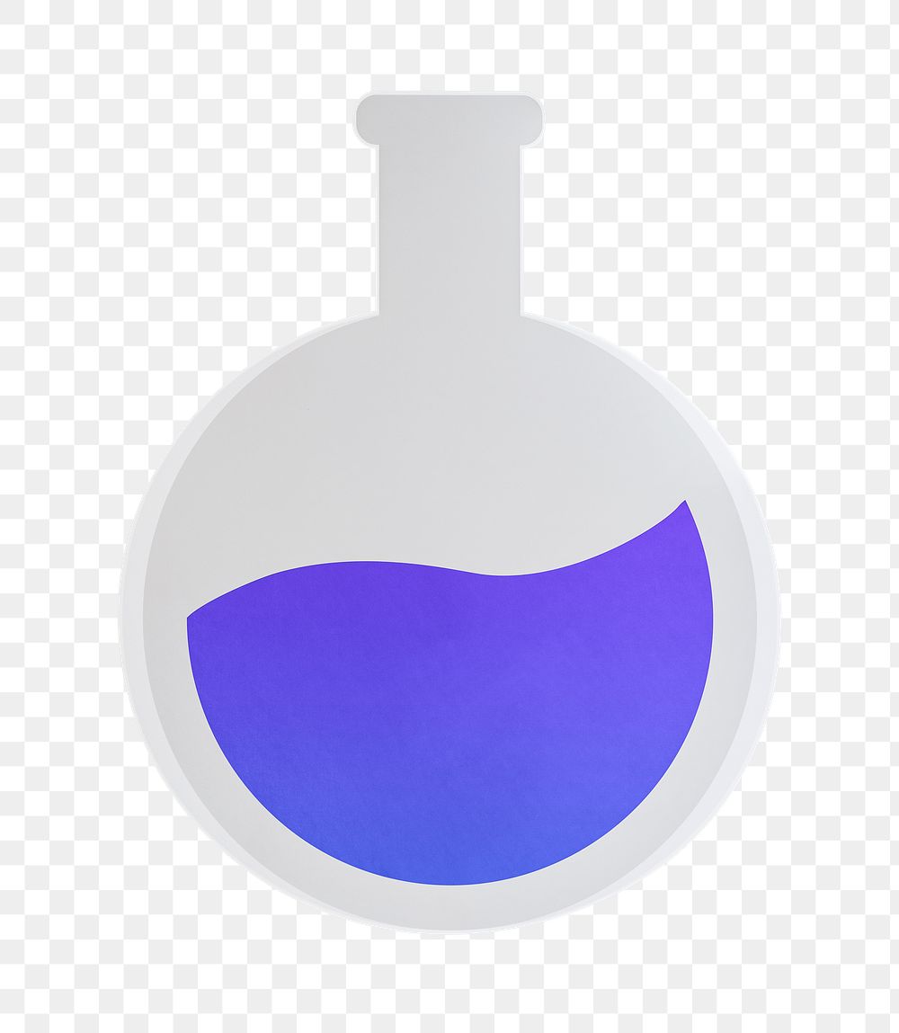 PNG   purple liquid flask sticker transparent background