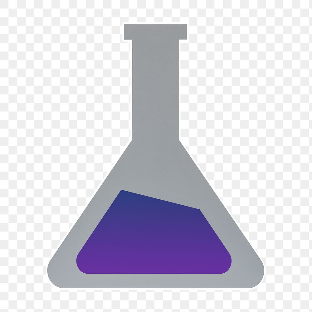 PNG Conical flask  sticker transparent background