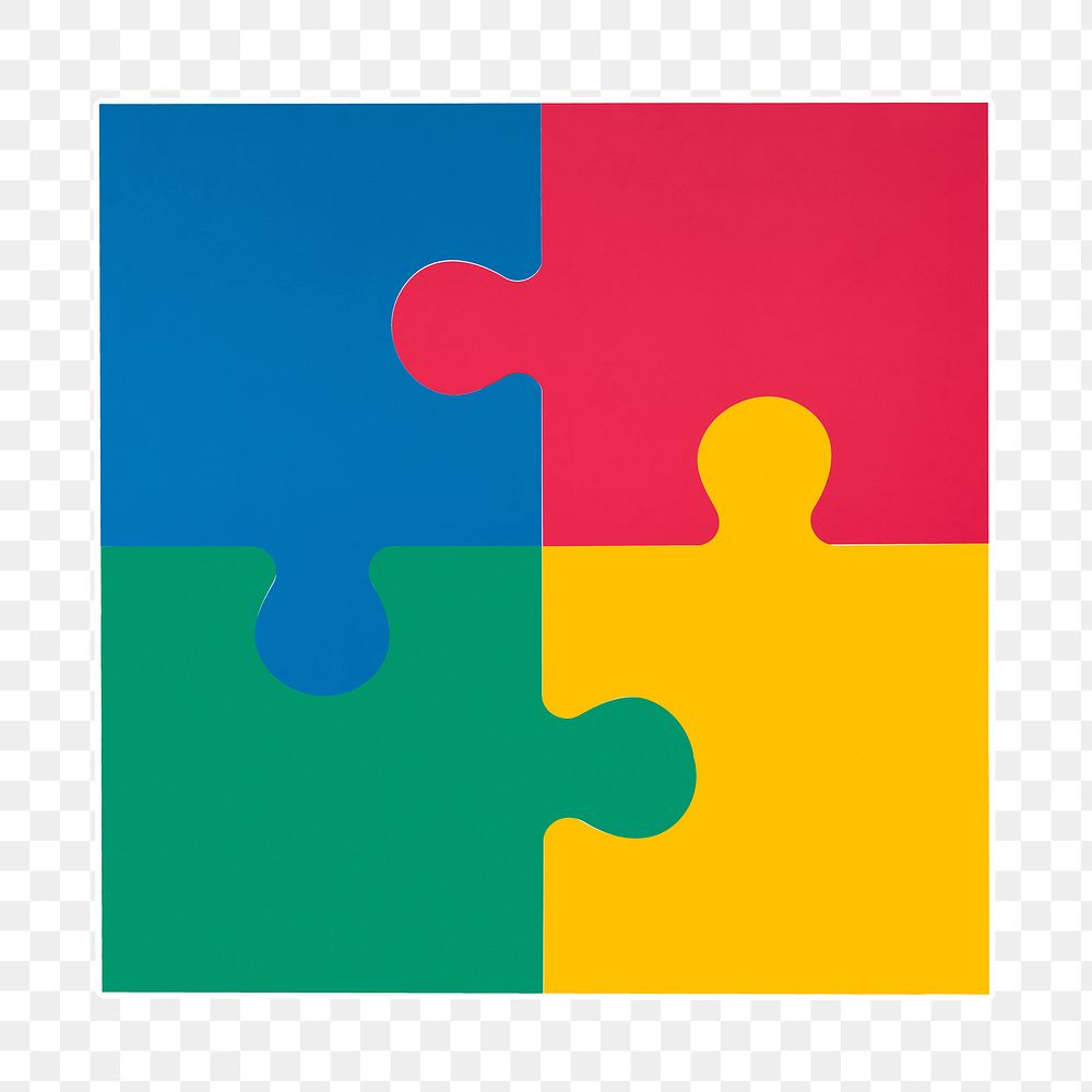 PNG Jigsaw pieces  sticker transparent background