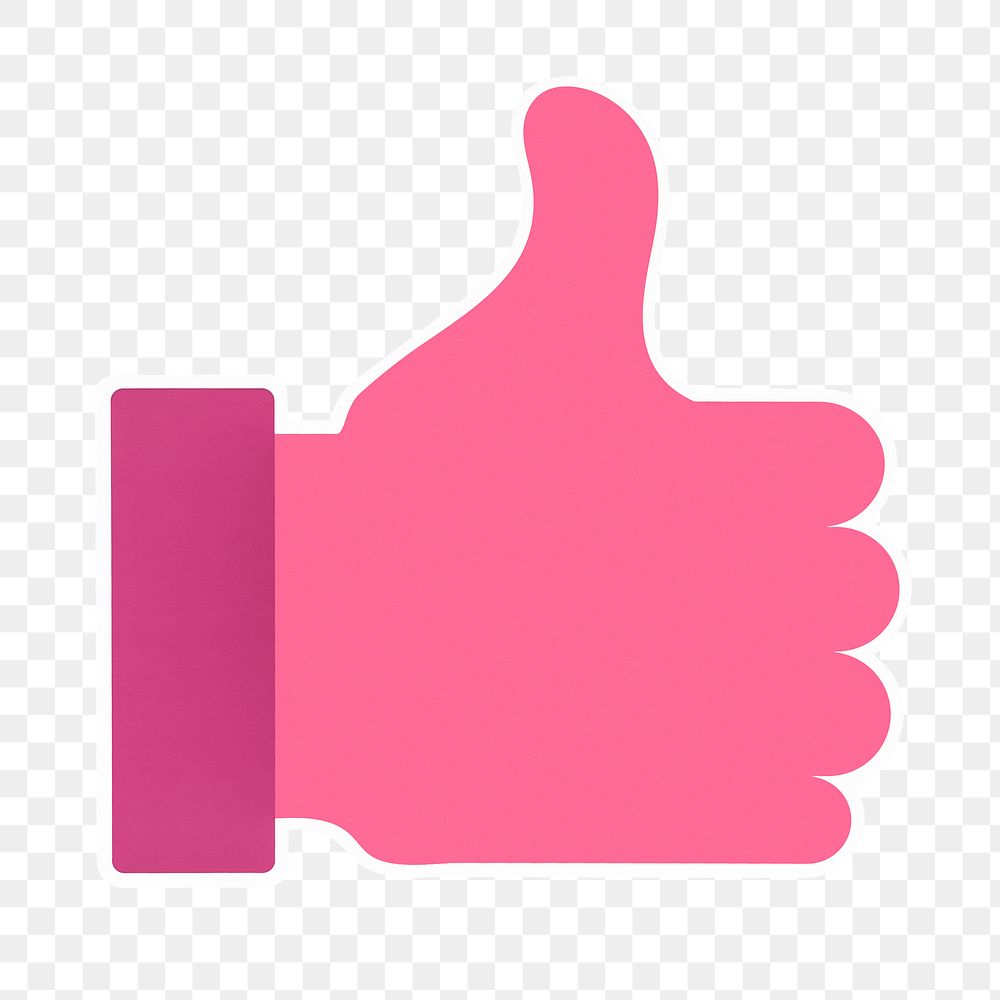 PNG Pink thumbs like sticker | Premium PNG - rawpixel