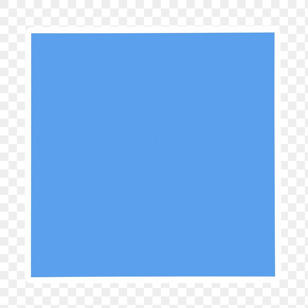 PNG blue square sticker transparent background