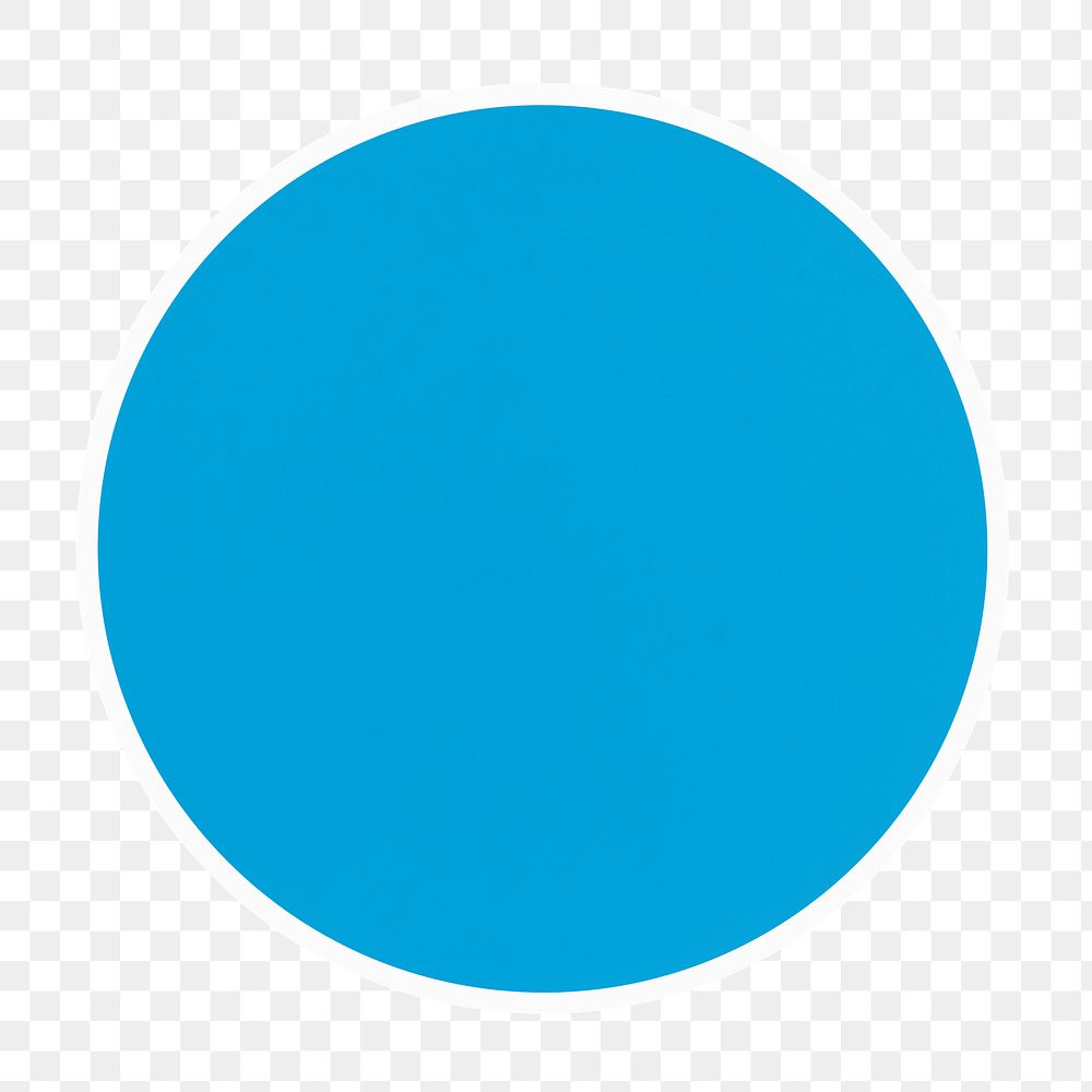 PNG blue circle sticker transparent background
