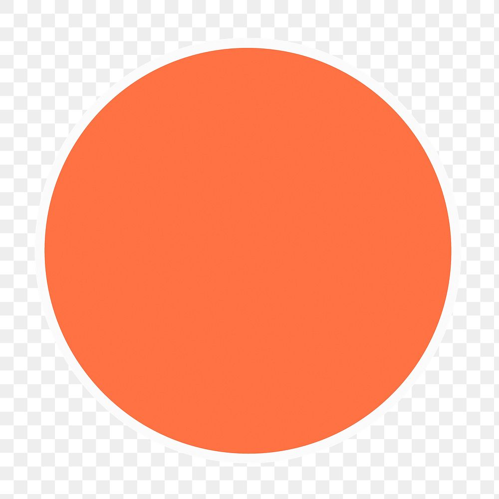PNG orange circle sticker transparent background