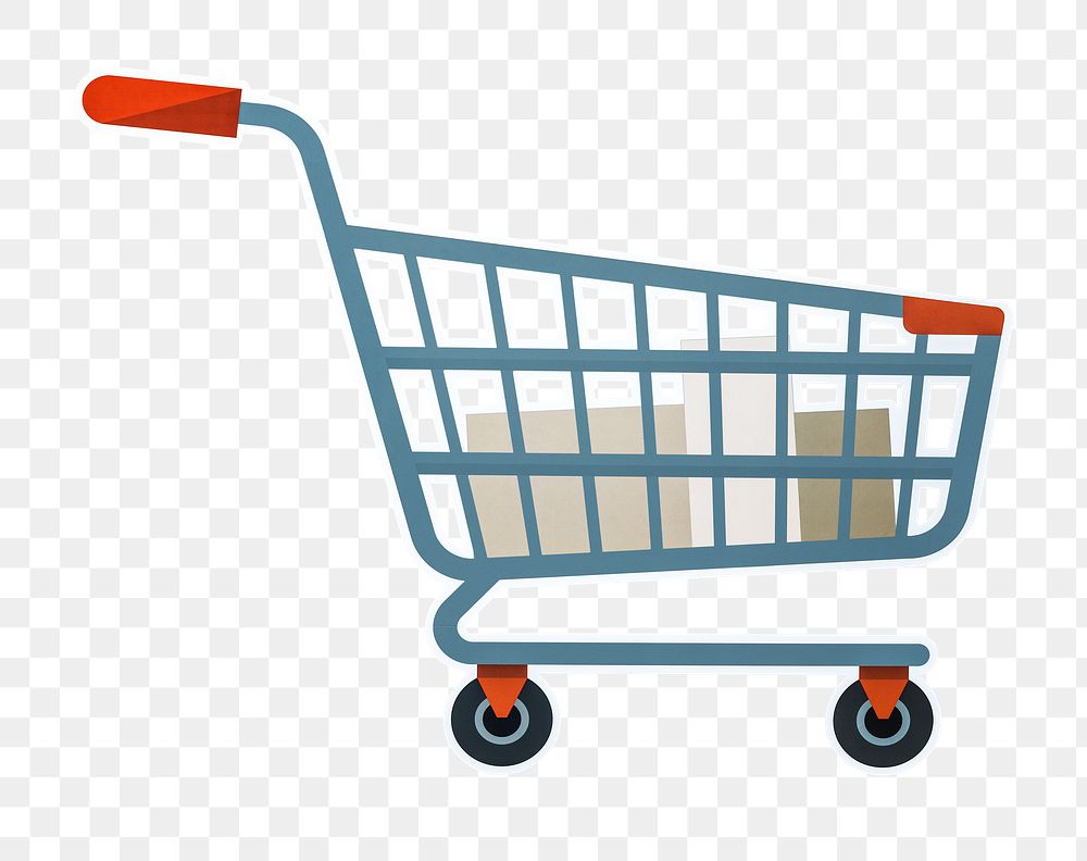 PNG Grocery shopping cart icon illustration transparent background