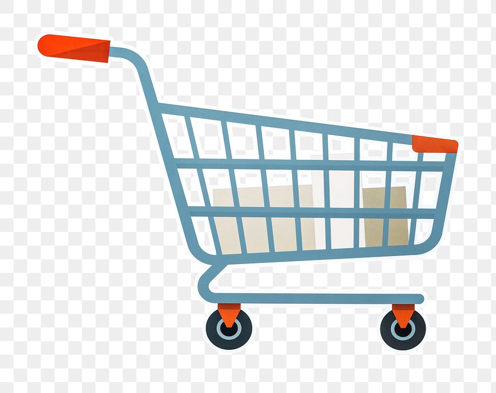 PNG Grocery shopping cart icon illustration sticker transparent background