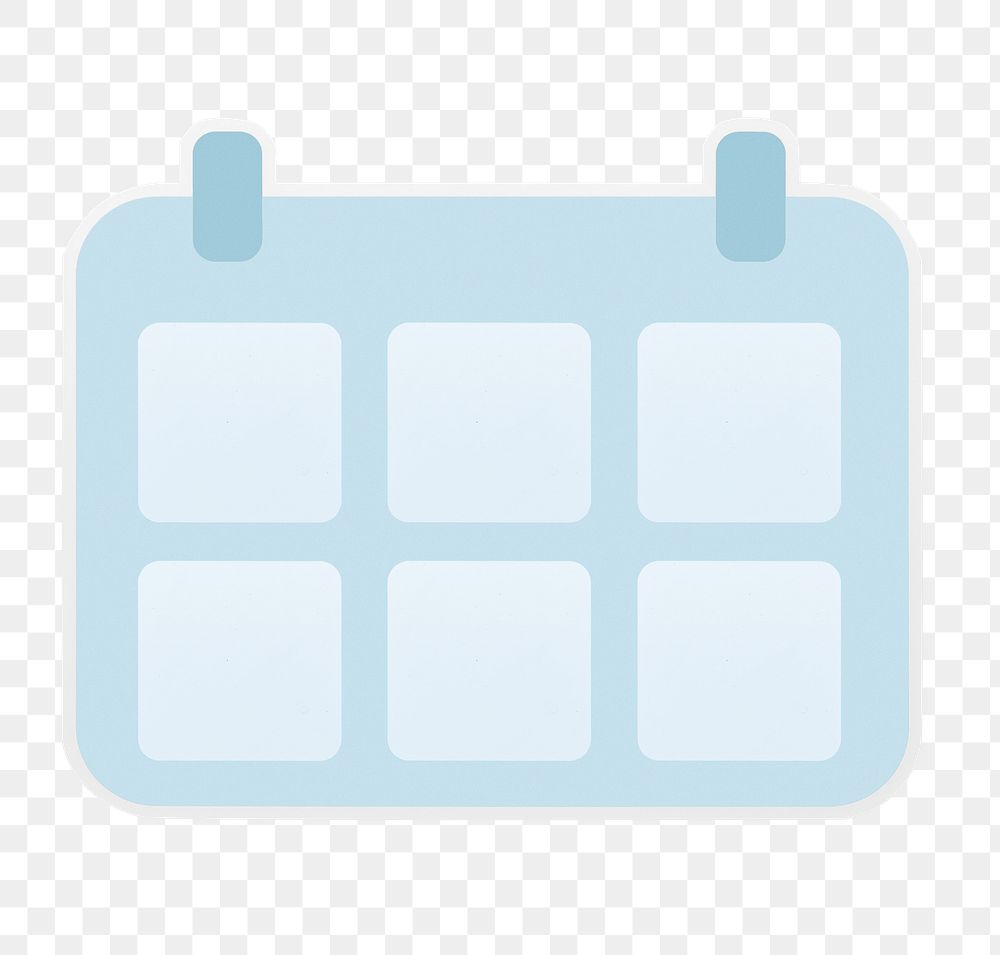 PNG calendar illustration sticker transparent background
