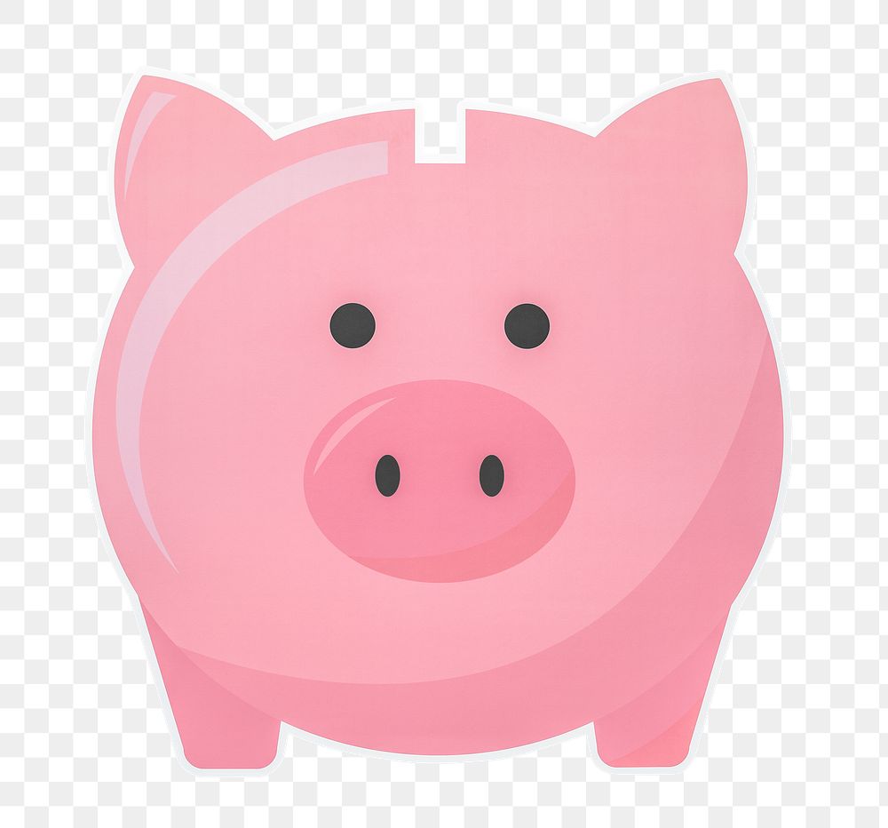 PNG Piggy bank sticker transparent background