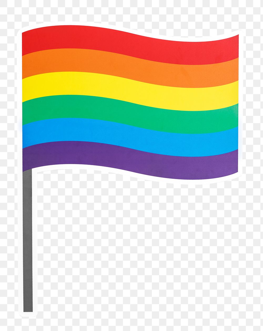 PNG LGBT flag illustration sticker transparent background