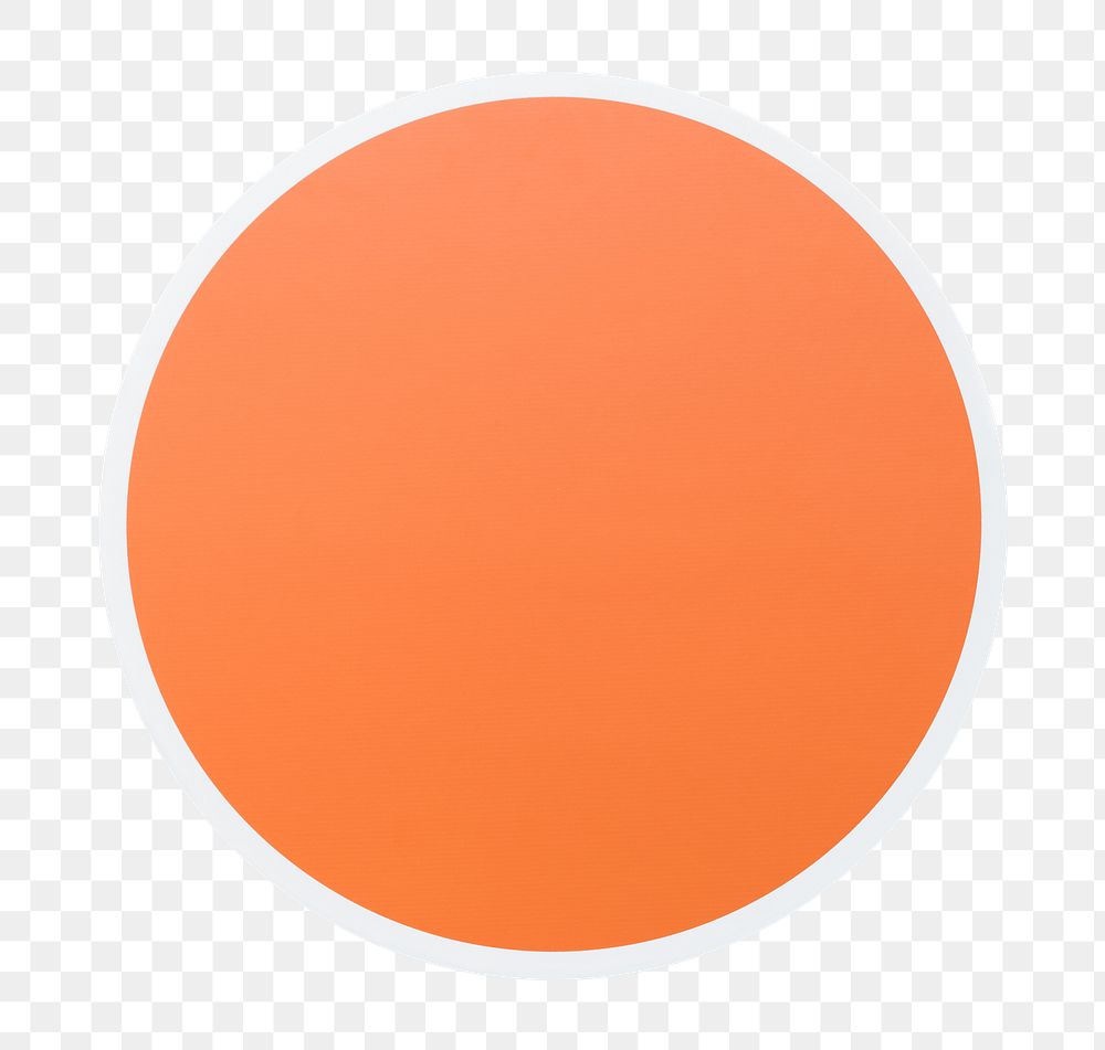 PNG  orange circle  sticker transparent background