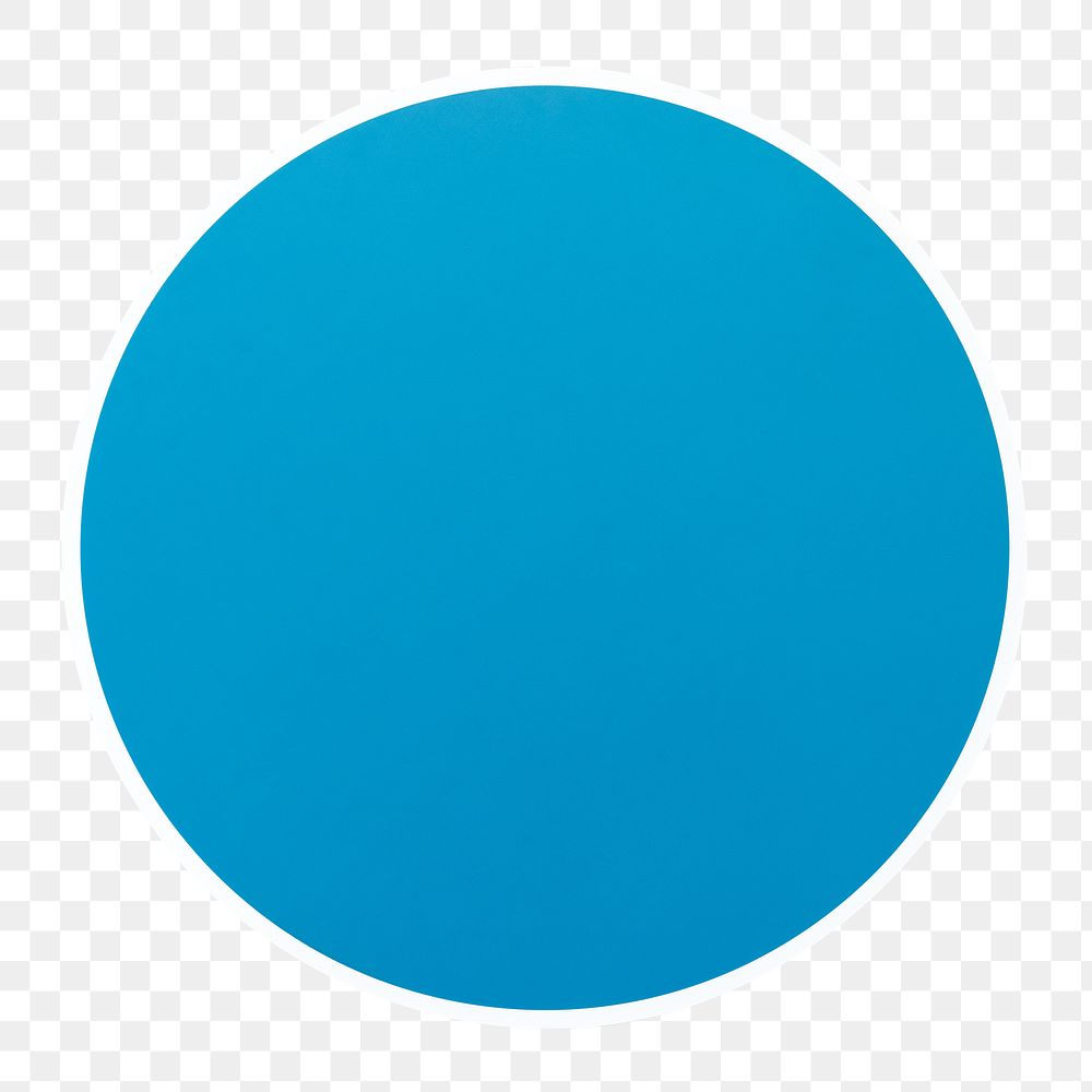 PNG blue circle  sticker transparent background
