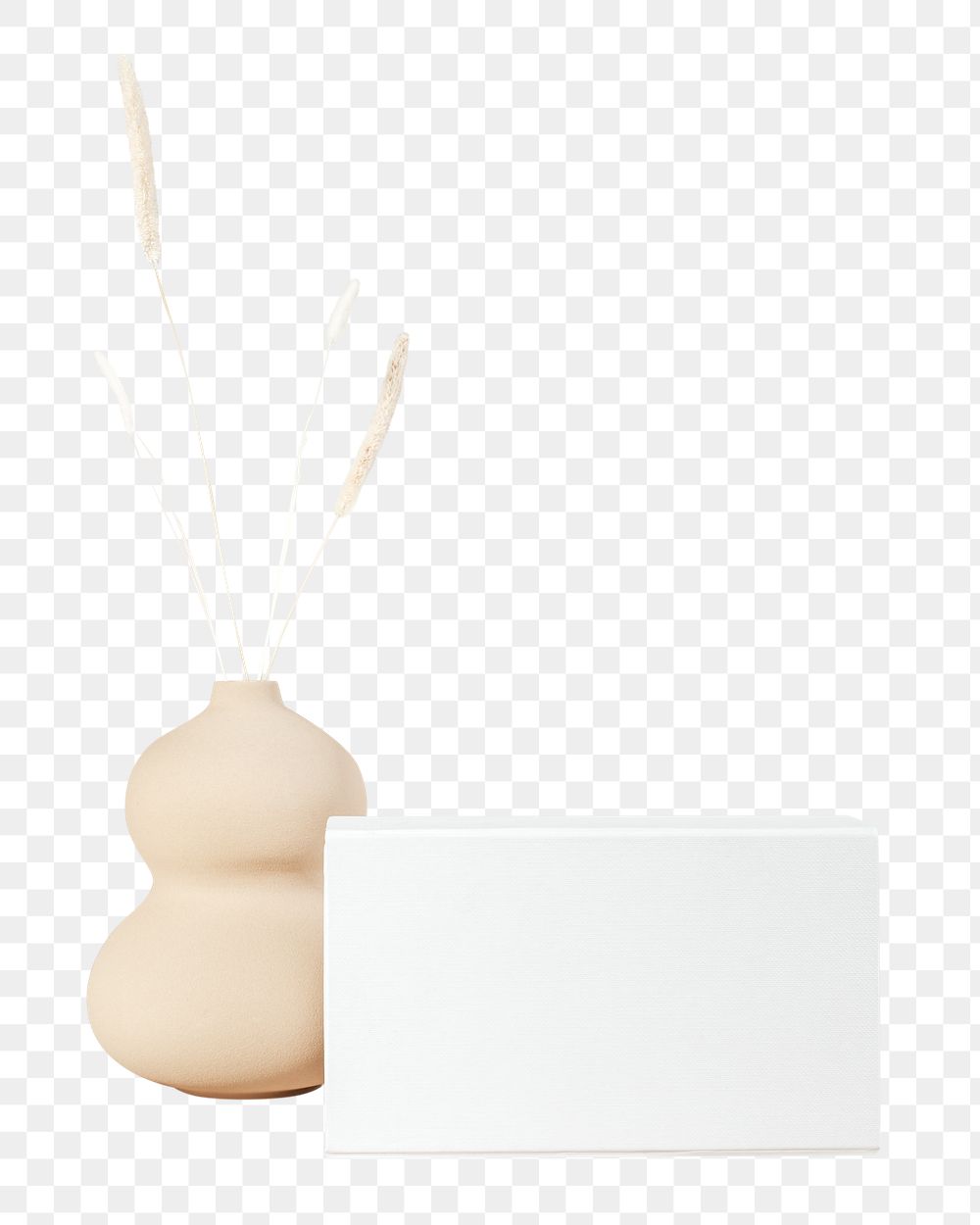 Png minimal white box, isolated image, transparent background