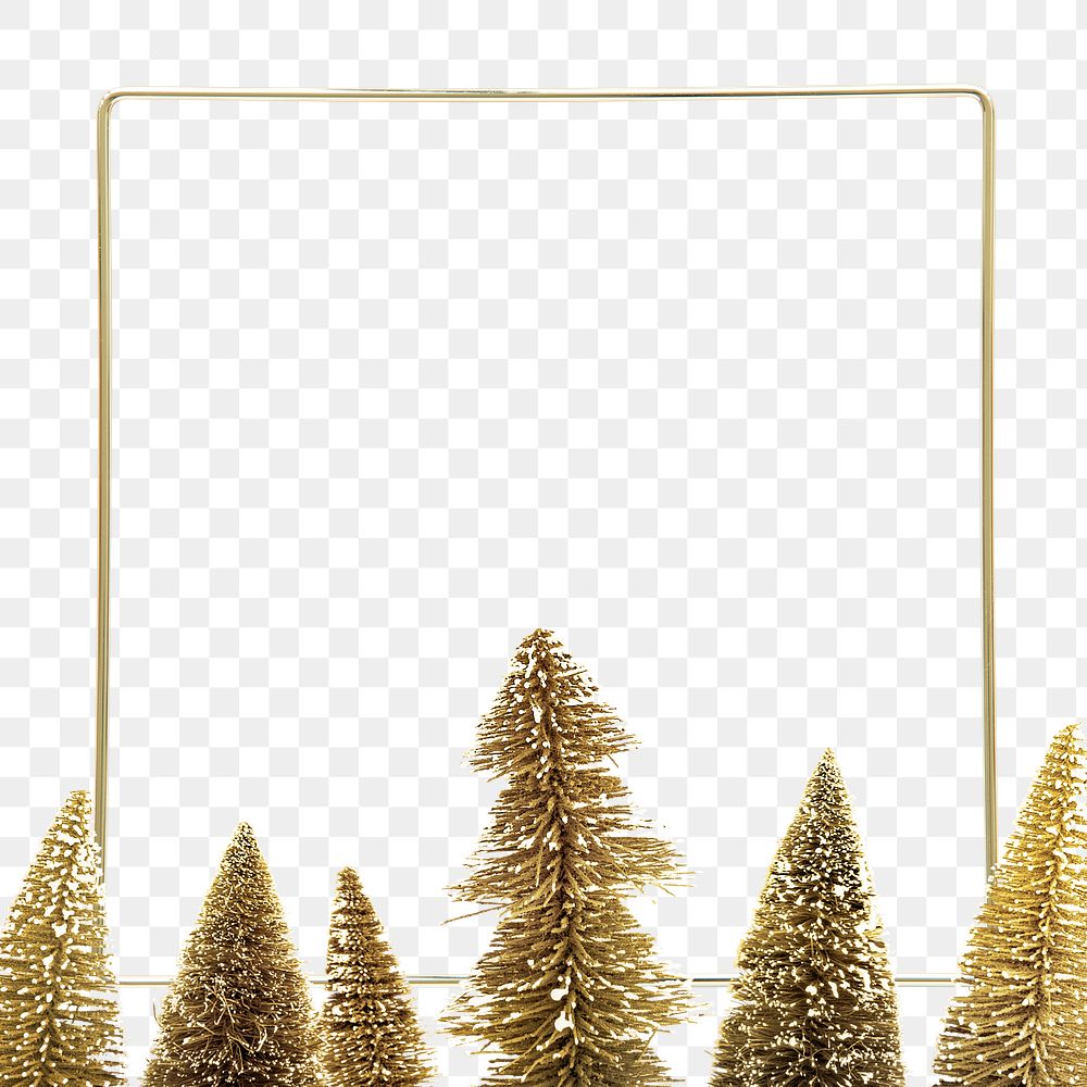 Christmas frame png element, transparent background