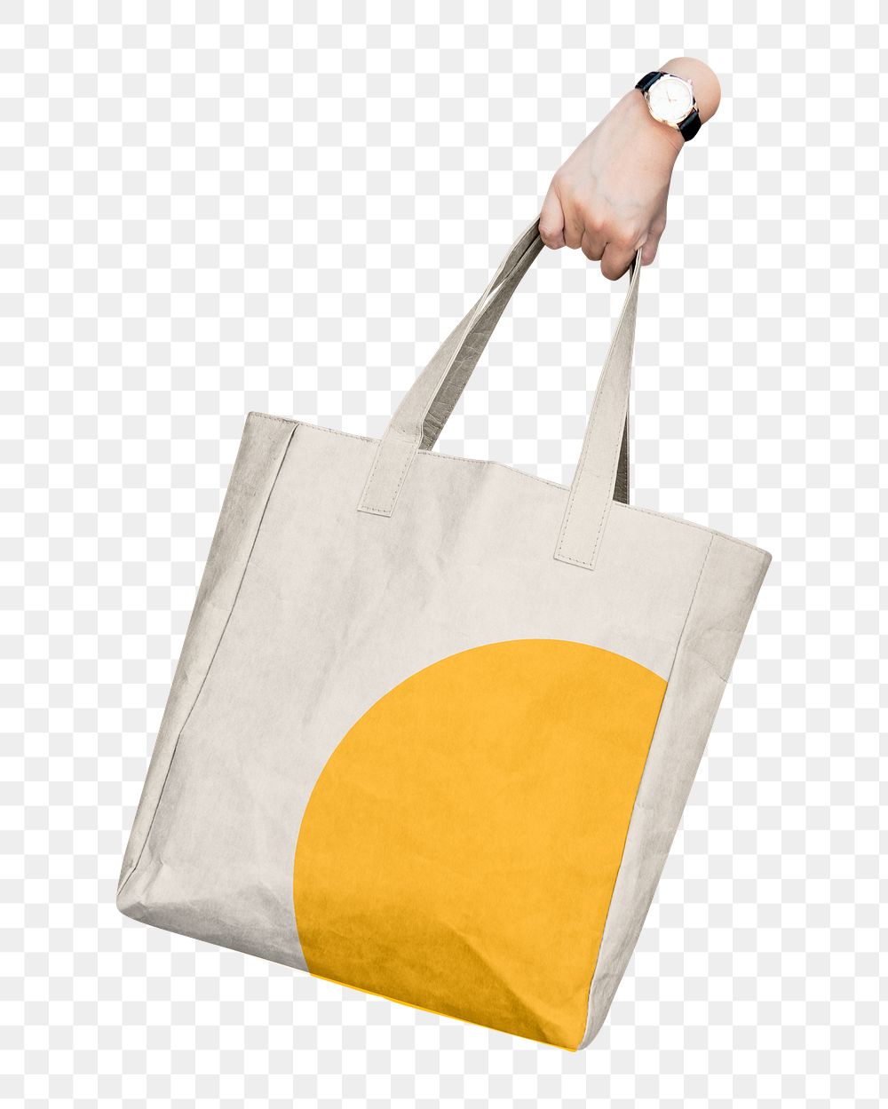 PNG tote bag, collage element, transparent background