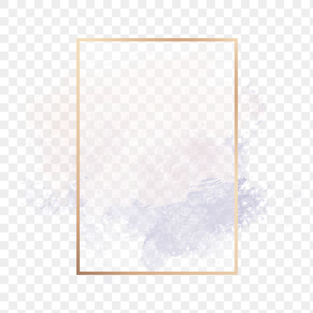 Png golden geometric frame, transparent background