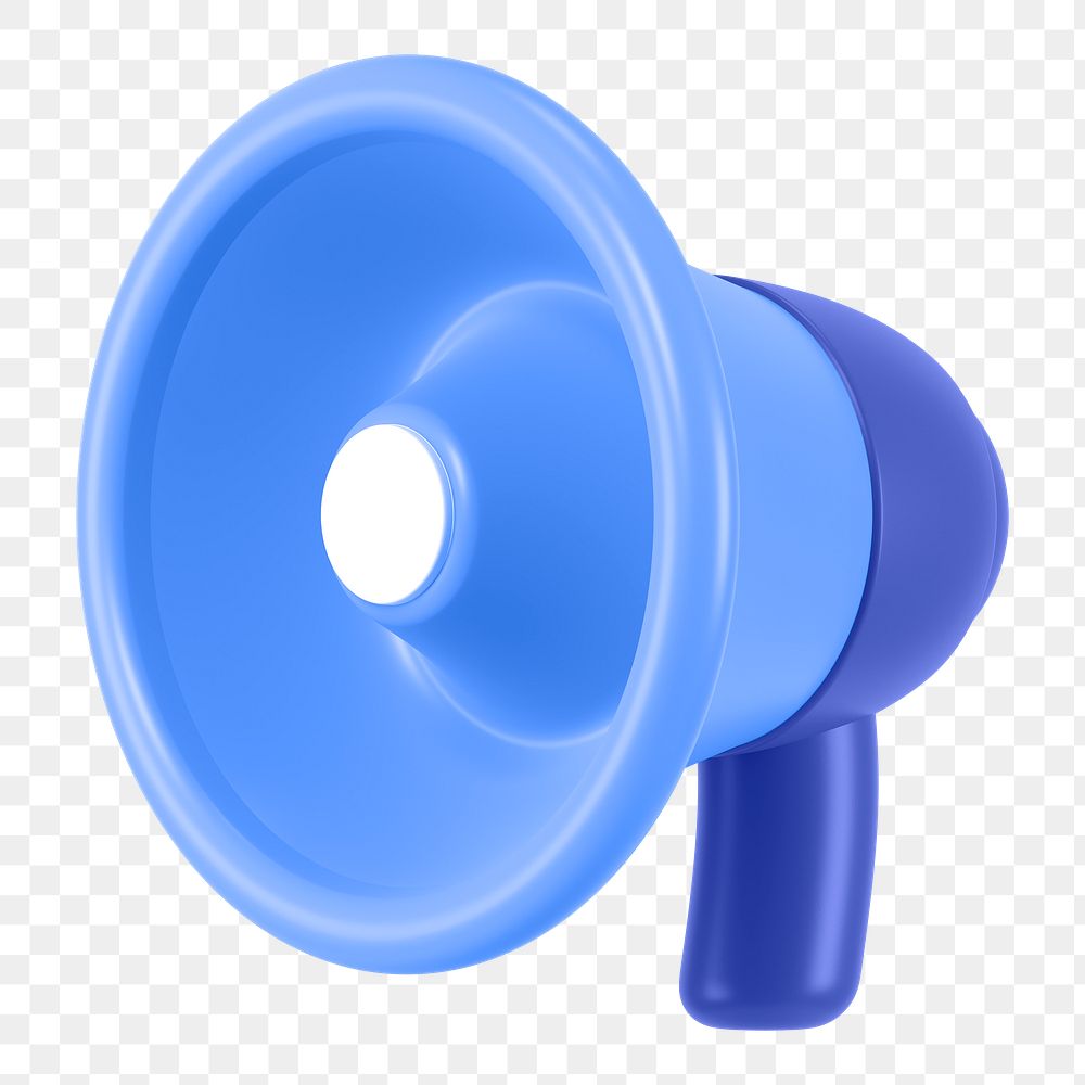 Megaphone png marketing clipart, 3D illustration on transparent background