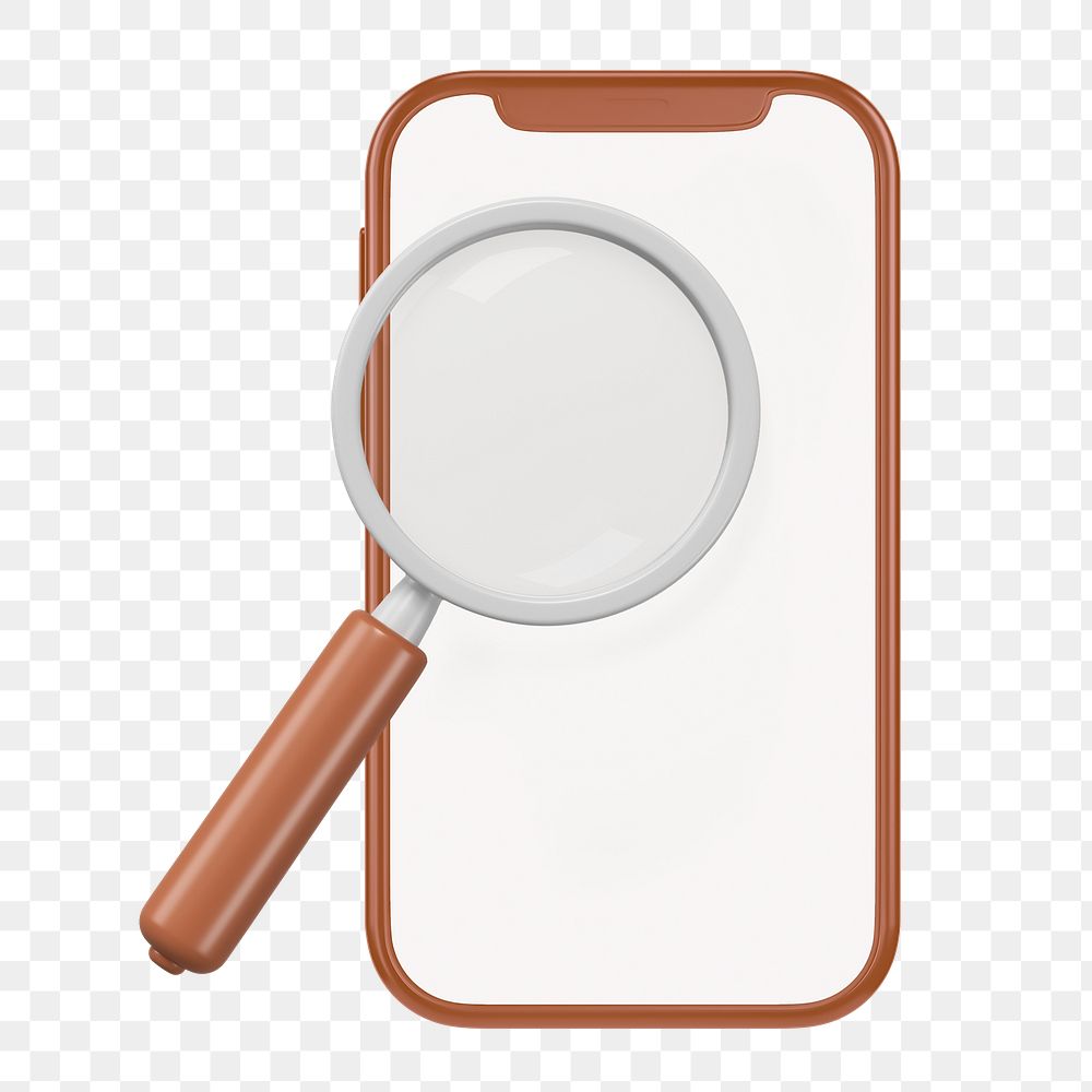 Magnifying glass png clipart, online search graphic