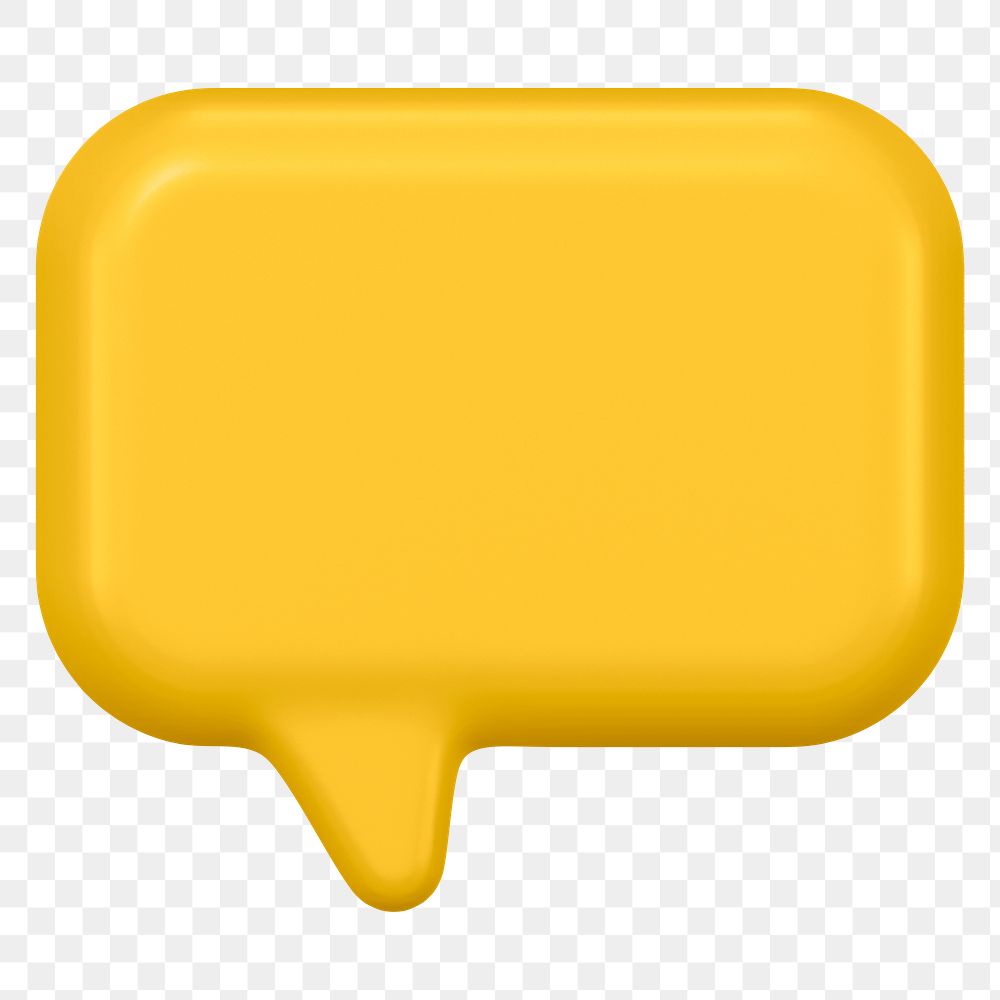 3D speech bubble png clipart, communication marketing graphic 