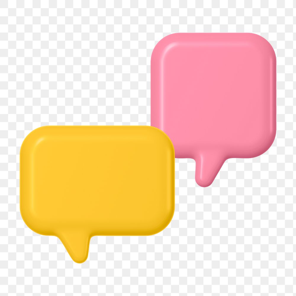 3D speech bubble png, digital marketing graphic