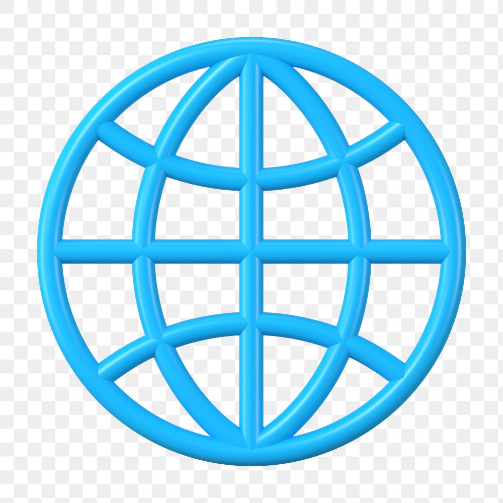 3D globe png clipart, global business connection on transparent background