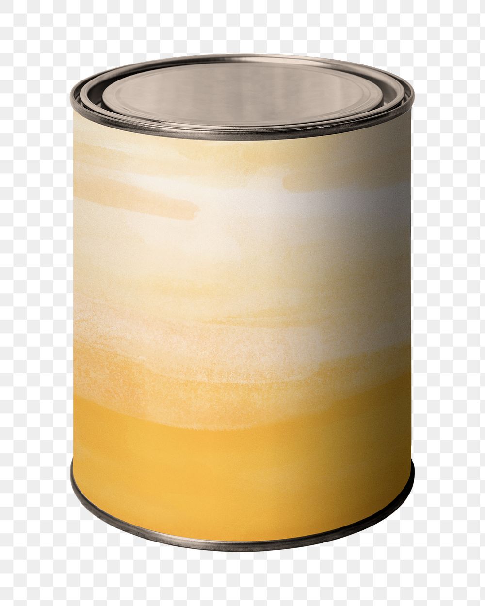 Yellow paint bucket png, transparent background