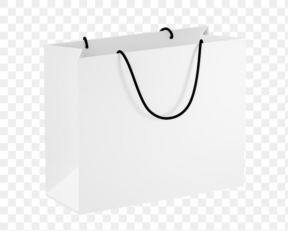 Paper shopping bag png, transparent background