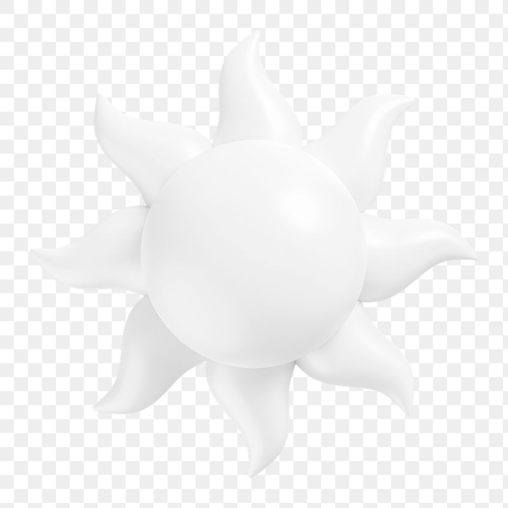 Sun, weather png icon sticker, 3D rendering, transparent background