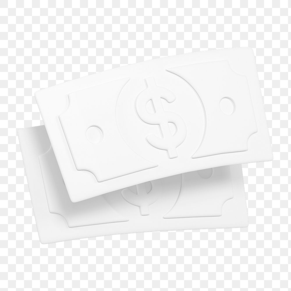 Money icon  png sticker, 3D minimal illustration, transparent background