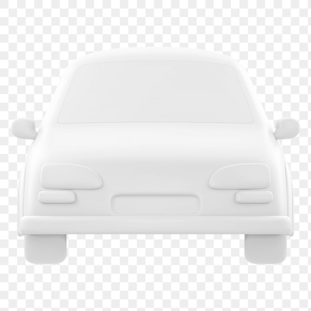 Car icon  png sticker, 3D minimal illustration, transparent background