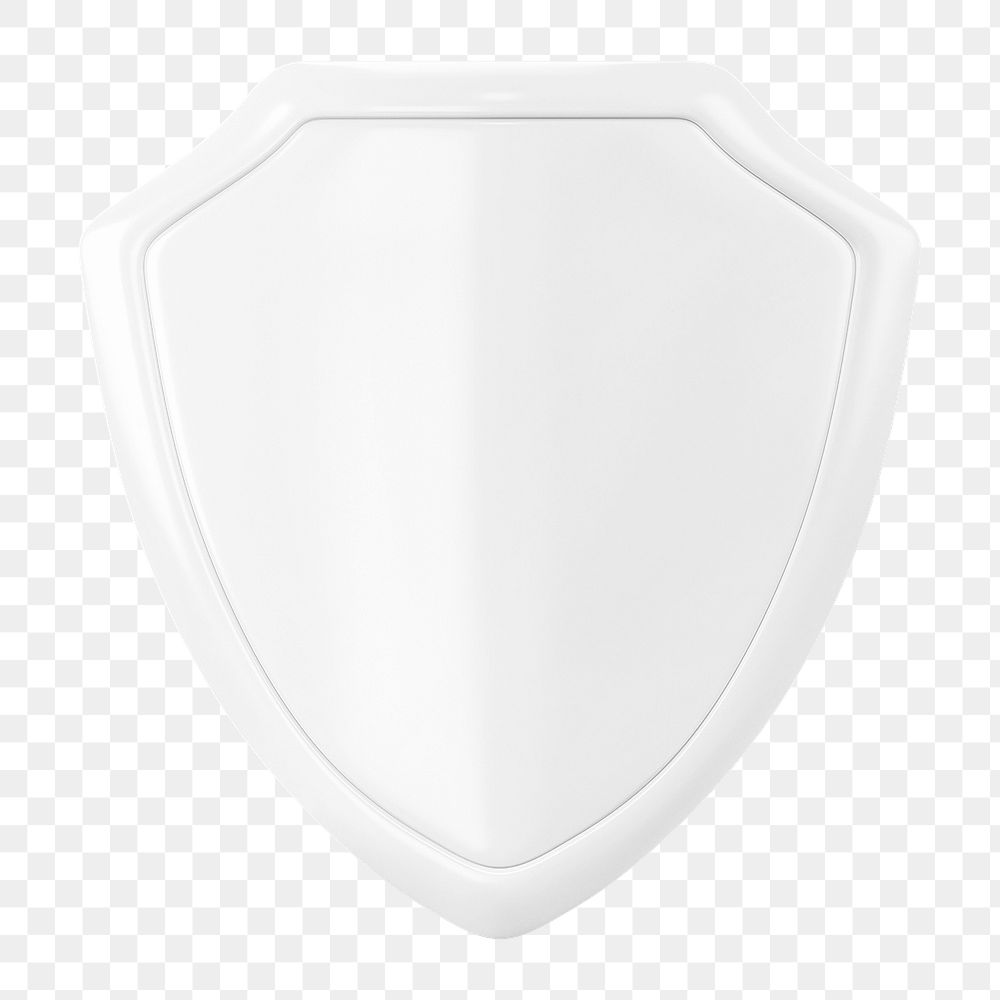 Shield icon  png sticker, 3D minimal illustration, transparent background