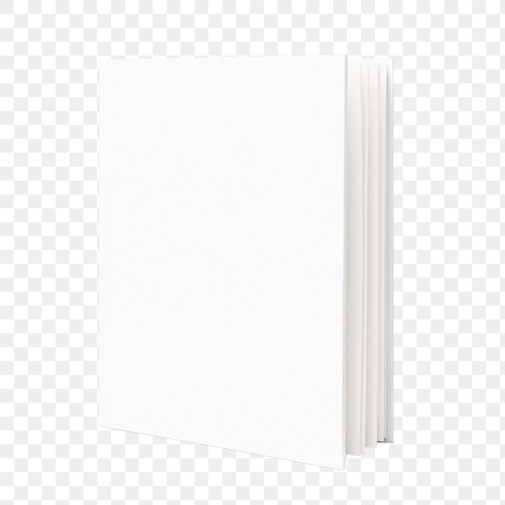 White book png journal sticker, transparent background