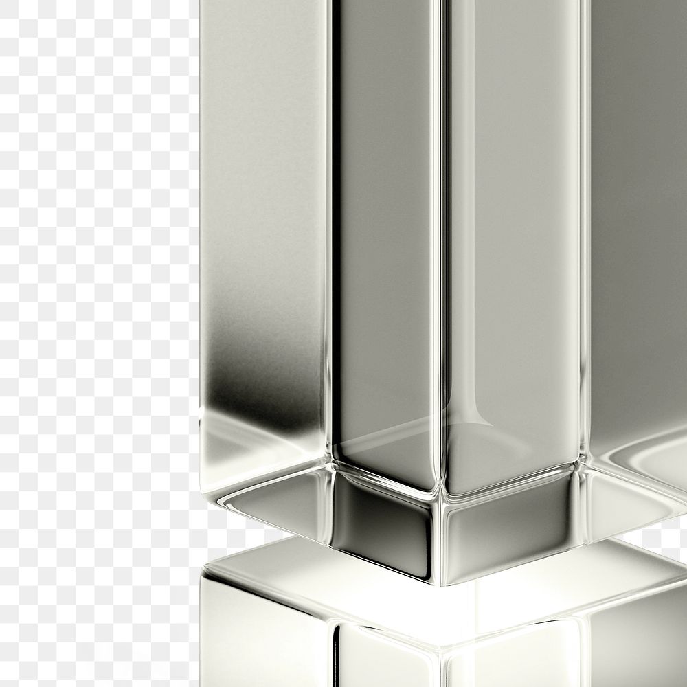 Gray cuboid png geometric shape, transparent background