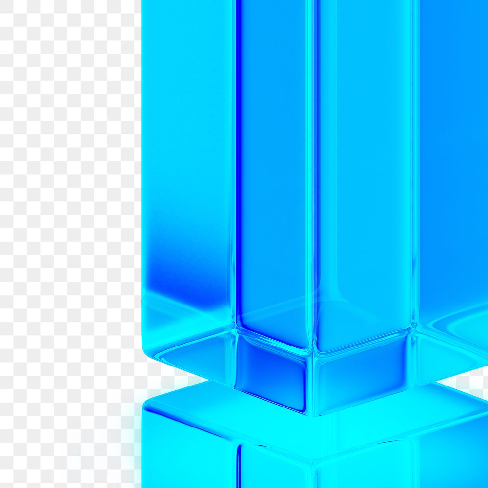 Blue cuboid png geometric shape, transparent background