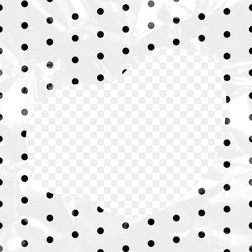 Polka dot frame png transparent design