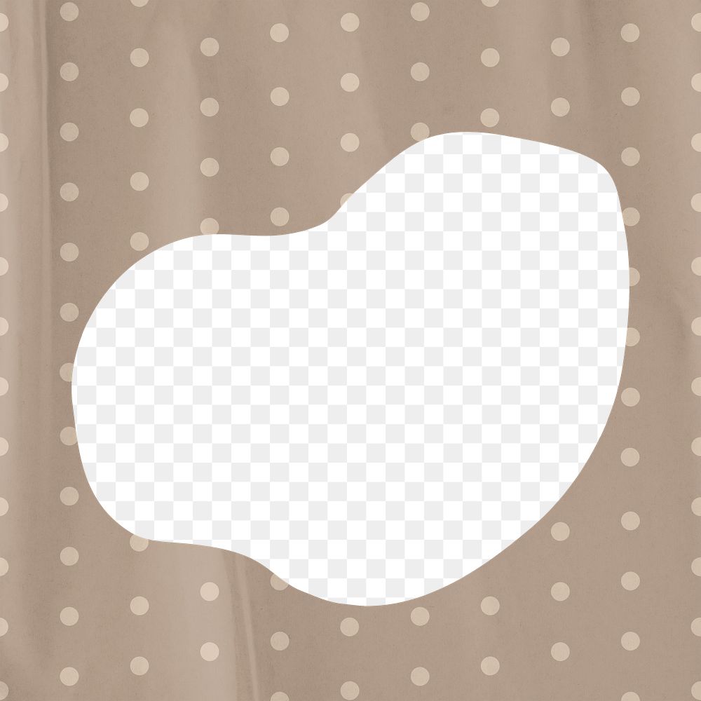 PNG brown polka dot frame png transparent design