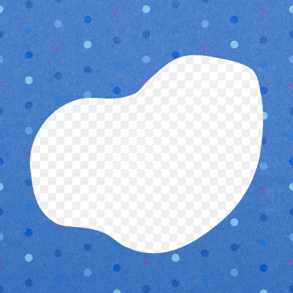 PNG blue polka dot frame png transparent design