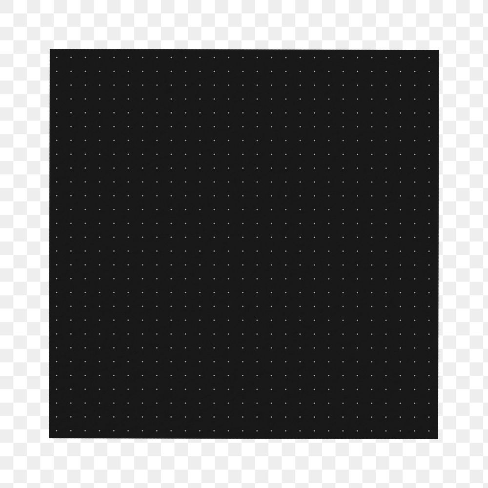 PNG black dotted notepaper, transparent background