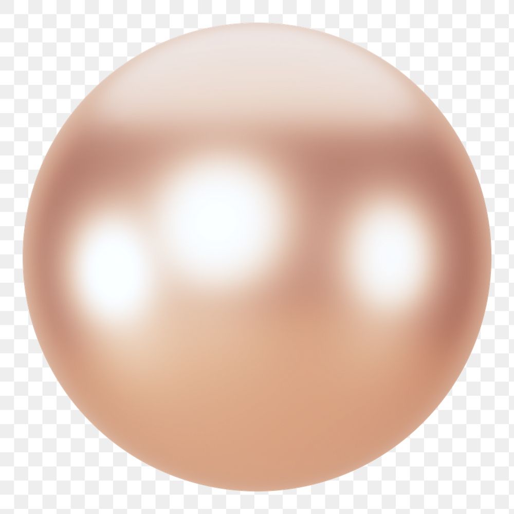 PNG 3D pink metallic ball, element illustration, transparent background