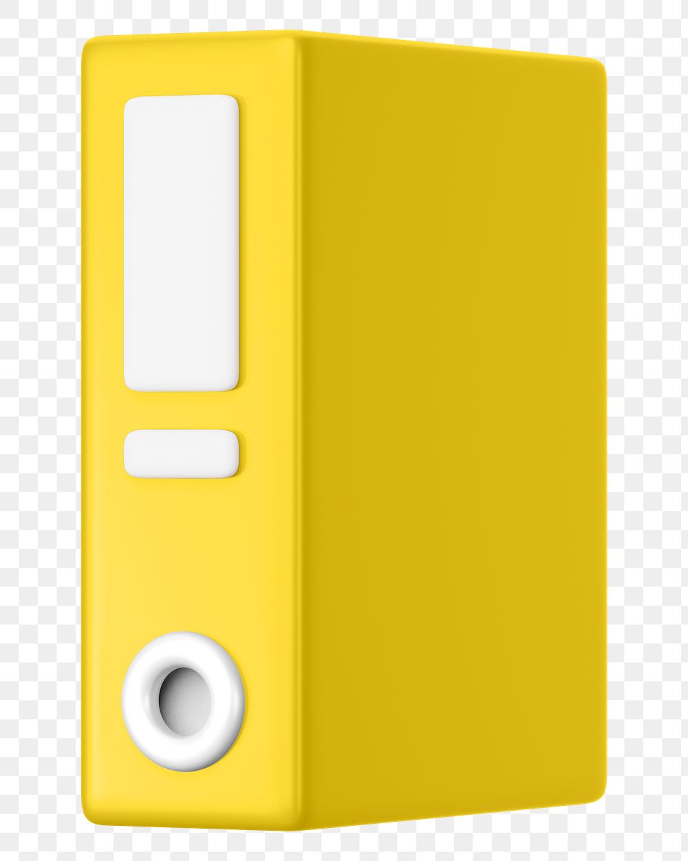 Yellow folder png 3D element, transparent background