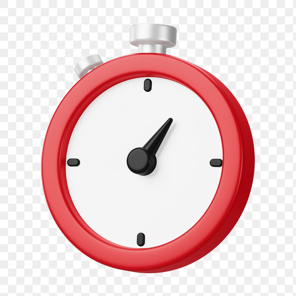 PNG 3D stopwatch, element illustration, transparent background