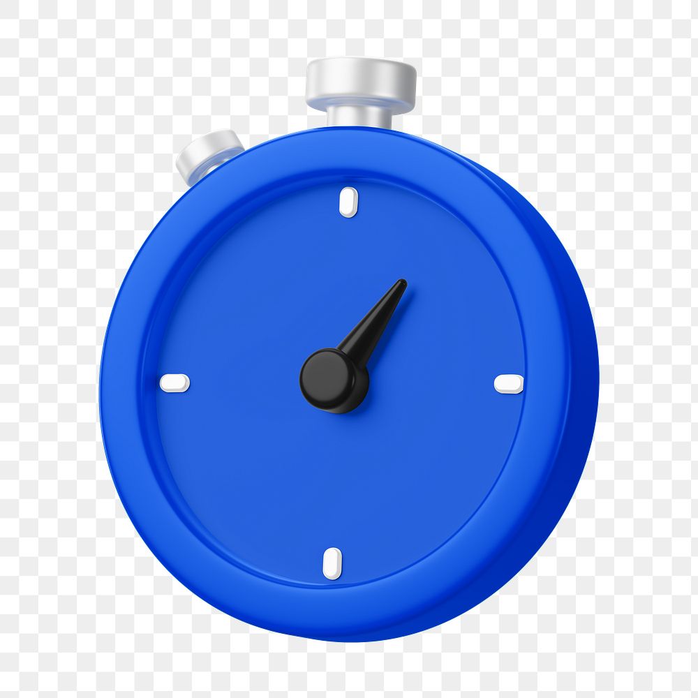 PNG 3D stopwatch, element illustration, transparent background