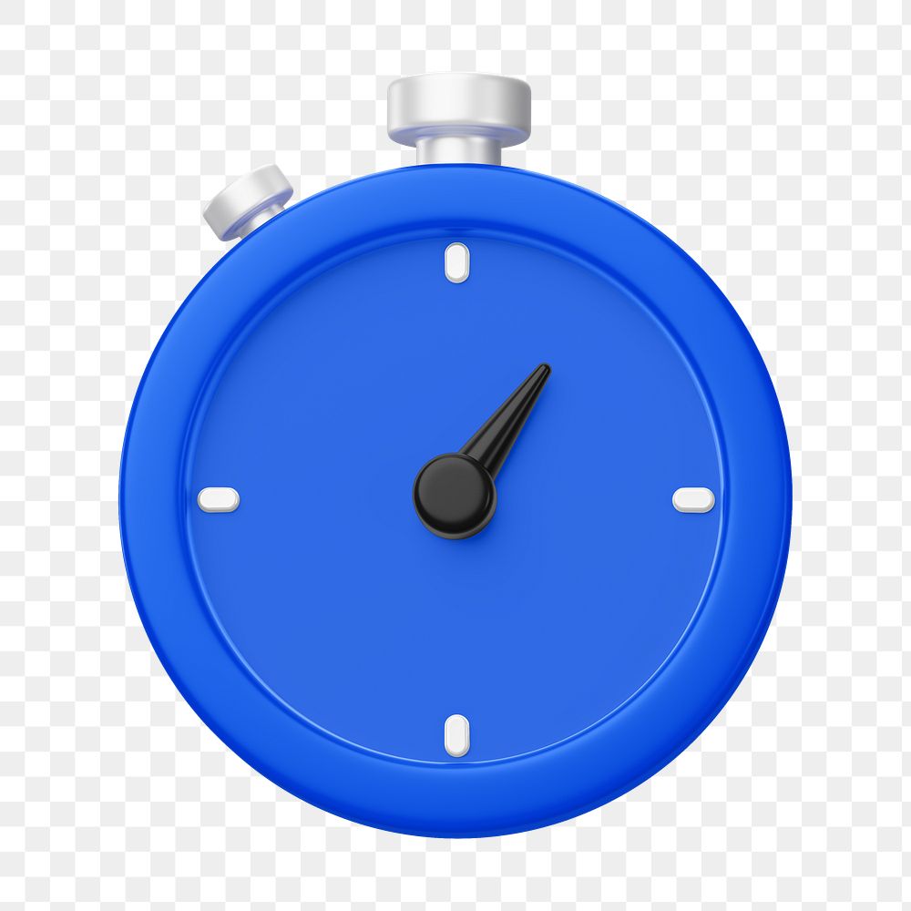 PNG 3D stopwatch, element illustration, transparent background