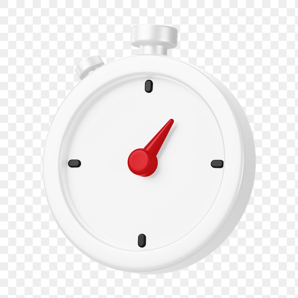 PNG 3D stopwatch, element illustration, transparent background