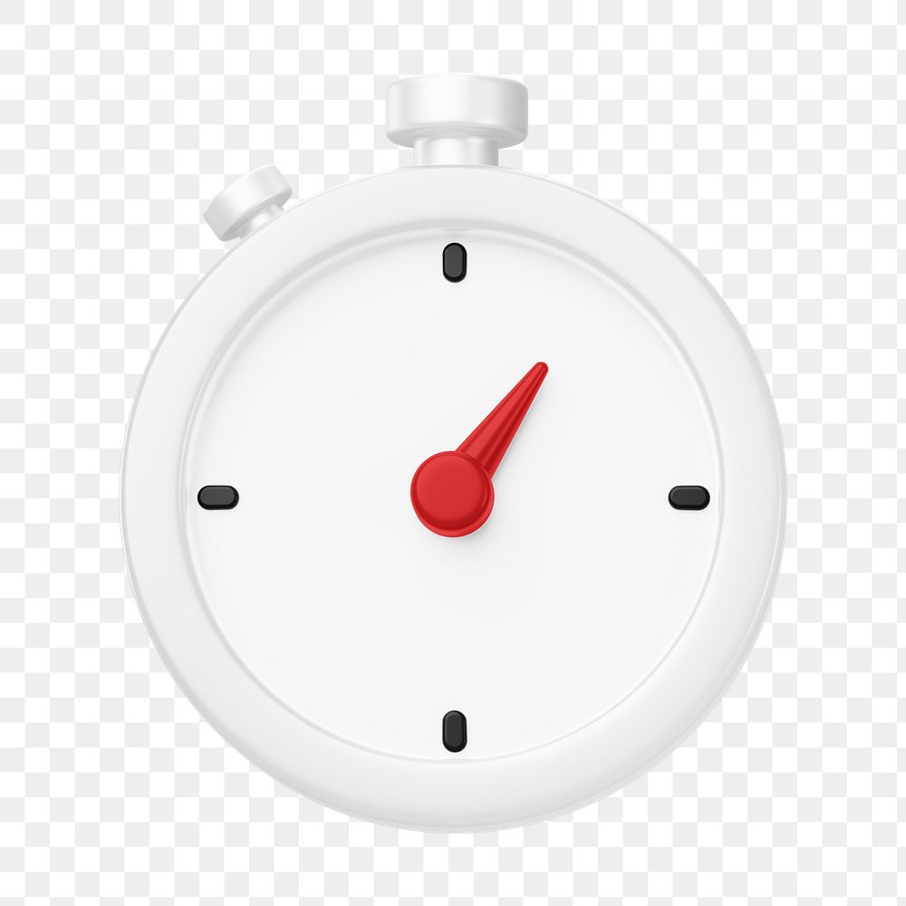 PNG 3D stopwatch, element illustration, transparent background