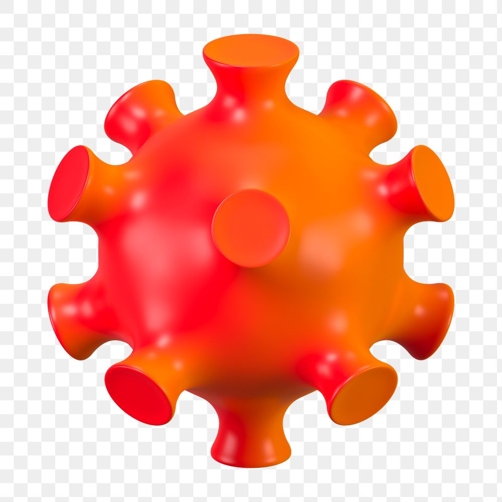 PNG 3D virus ultrastructure , element illustration, transparent background