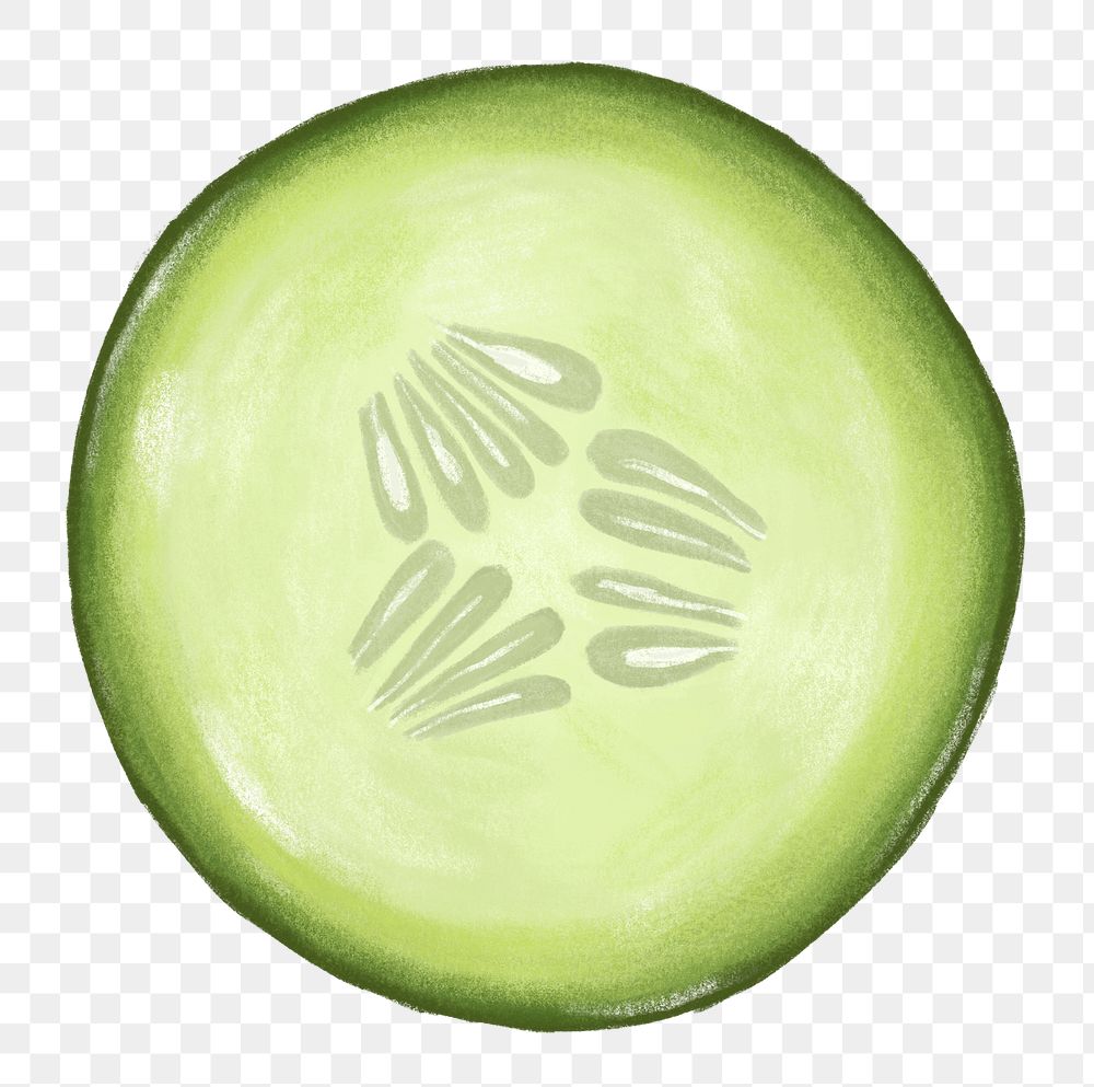 Cucumber slice vegetable png sticker, healthy food, transparent background