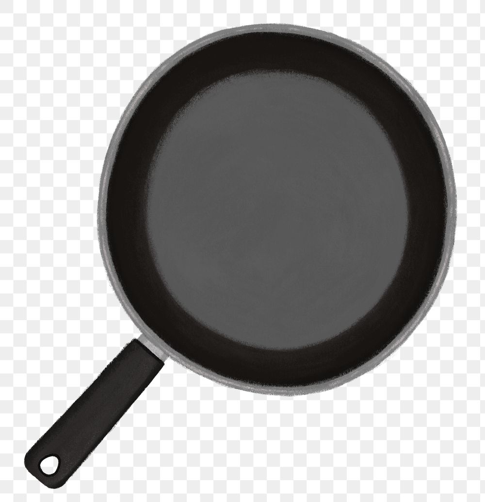 Frying pan png sticker, transparent background